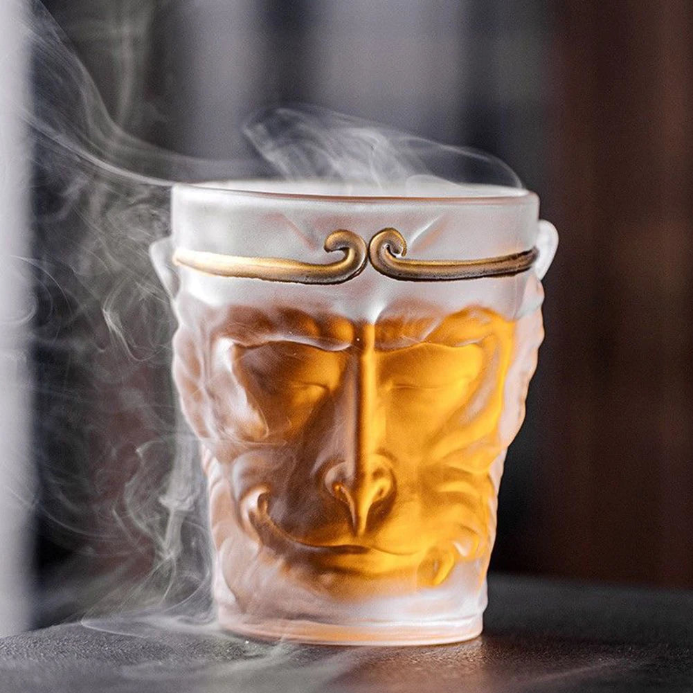 110ml Monkey King Whiskey Glasses Chinese Style Monkey King Drinking Cup Sun Wukong Kung Fu Tea Cup for Coffee Milk Juice Wine