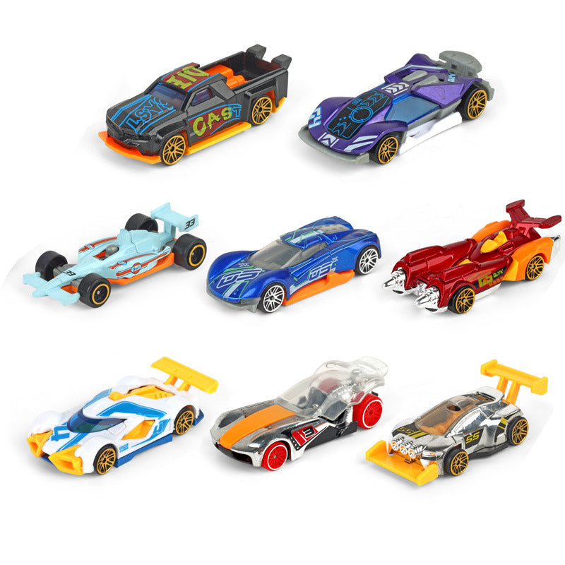 9-Piece 3-Inch 1:64 Scale Alloy Inertia Sliding Mini Model Cars for Boys, Girls, and Adults