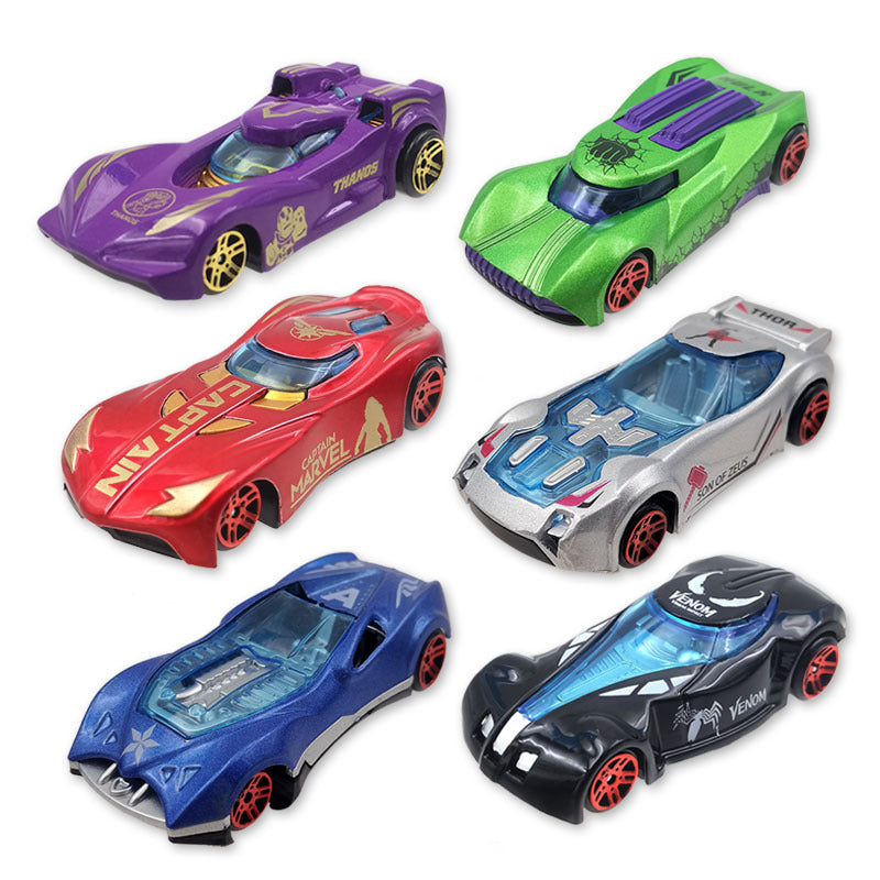 9-Piece 3-Inch 1:64 Scale Alloy Inertia Sliding Mini Model Cars for Boys, Girls, and Adults