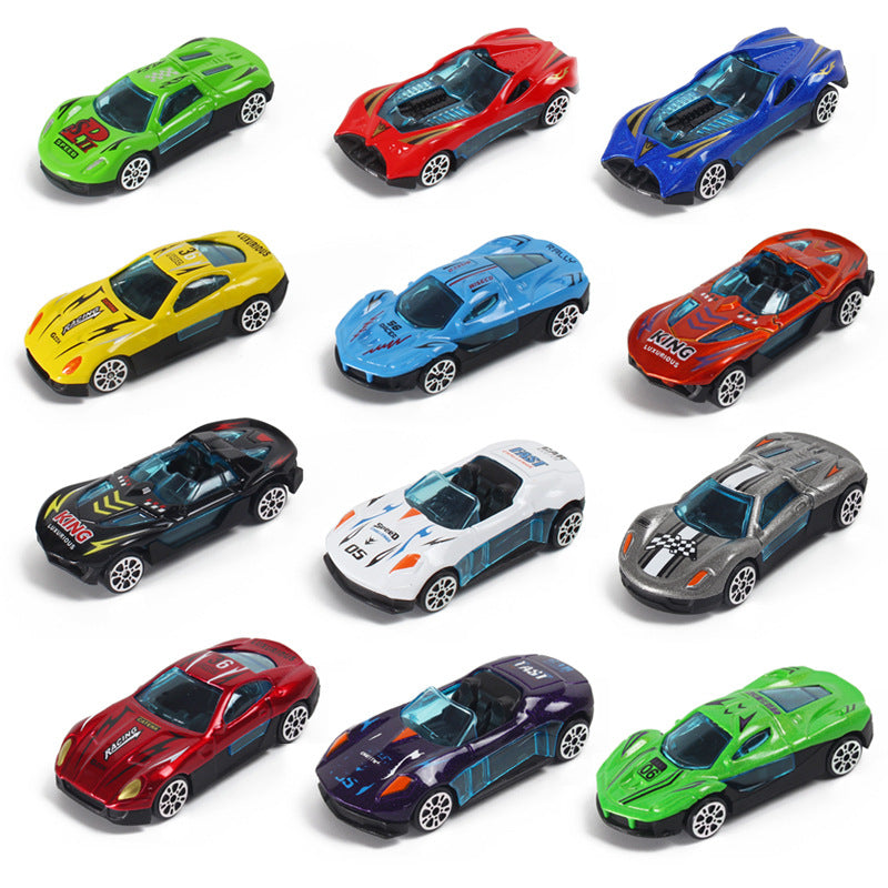 9-Piece 3-Inch 1:64 Scale Alloy Inertia Sliding Mini Model Cars for Boys, Girls, and Adults