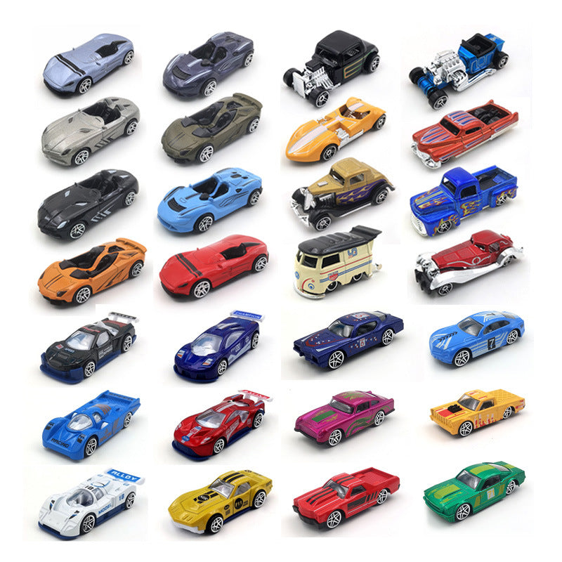 9-Piece 3-Inch 1:64 Scale Alloy Inertia Sliding Mini Model Cars for Boys, Girls, and Adults