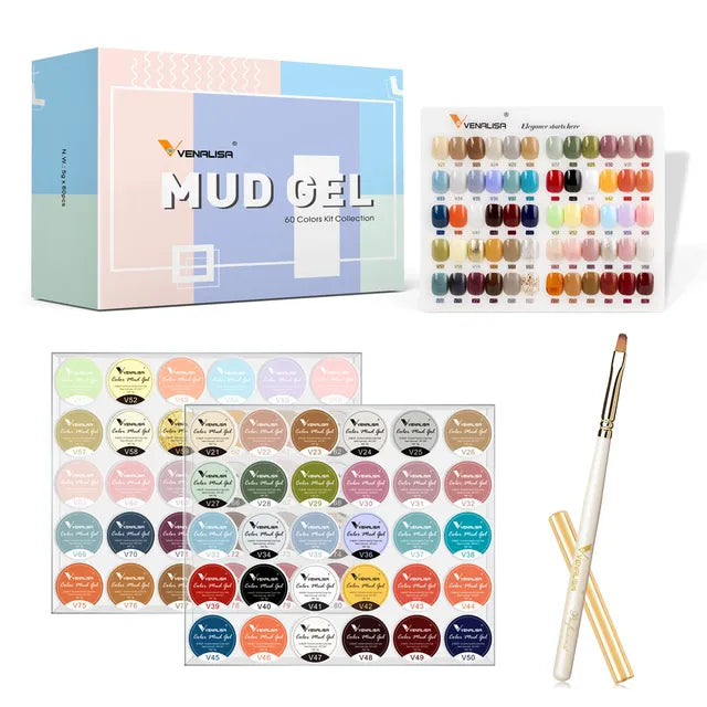 VENALISA Supply 5g/jar Thick Jelly Color Mud Full Coverage Paste Soak Off UV LED Painting Gel Nail Varnish Gorgeous Color Kit