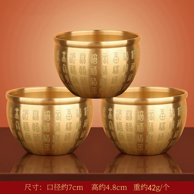 Mini solid gold bar, crown, and Gold Ingot Yuanbao decor.