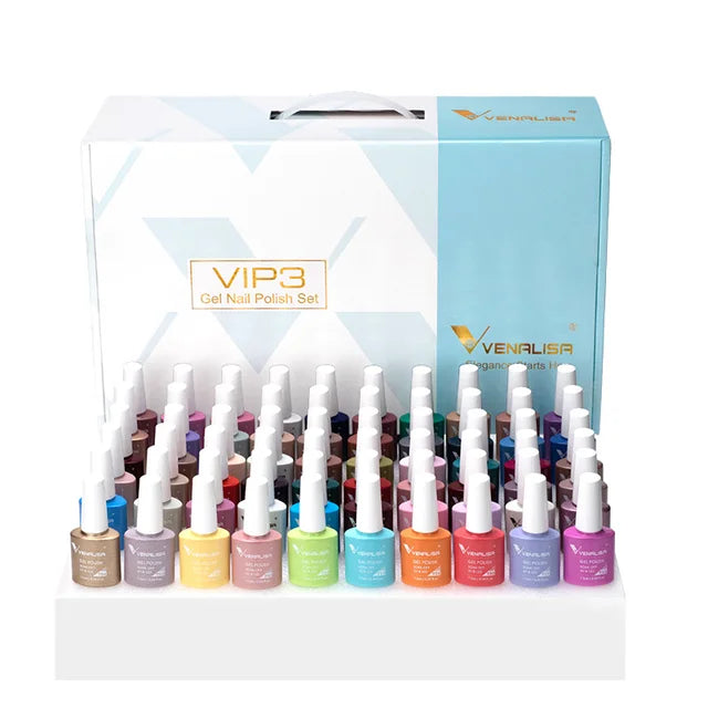 VENALISA VIP5 Kit Nail Gel Polish HEMA FREE Full Coverage 36/60 Color Gel Pigment Professional Nail Art Long-lasting Gel Varnish