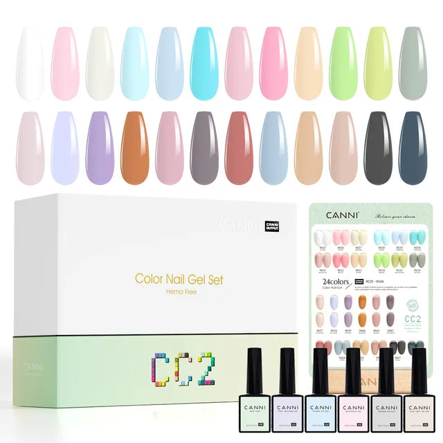 HEMA FREE Nail Gel Polish VIP Kit Color Card VENALISA CANNI Color Gel Professional Soak Off UV LED Nail Gel Varnish Learner Set