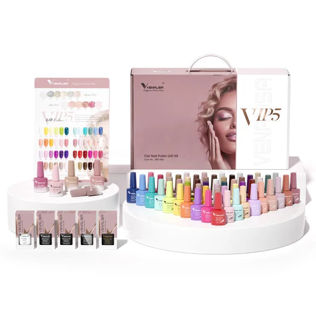 VENALISA VIP5 Kit Nail Gel Polish HEMA FREE Full Coverage 36/60 Color Gel Pigment Professional Nail Art Long-lasting Gel Varnish