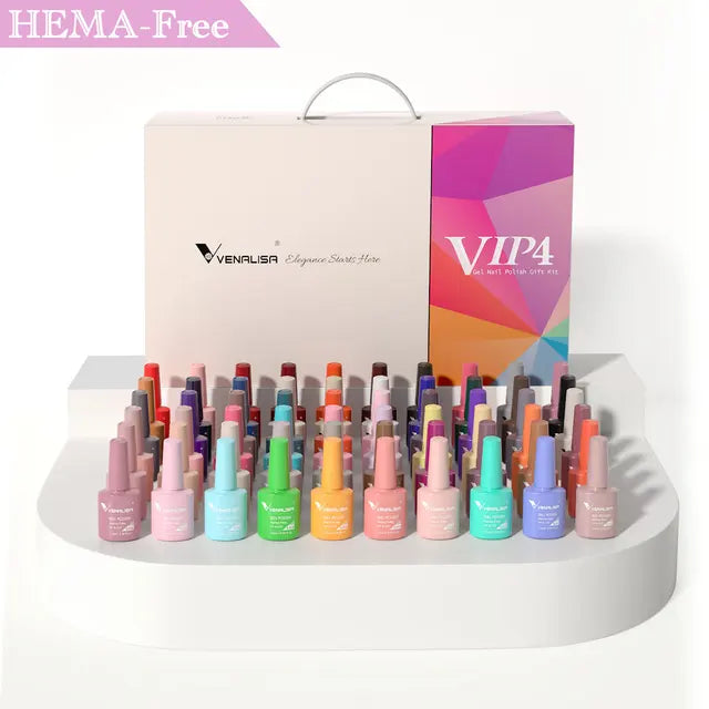 VENALISA VIP4 Kit Nail Gel Polish HEMA FREE Full Coverage 36/60 Color Gel Pigment Professional Nail Art Long-lasting Gel Varnish