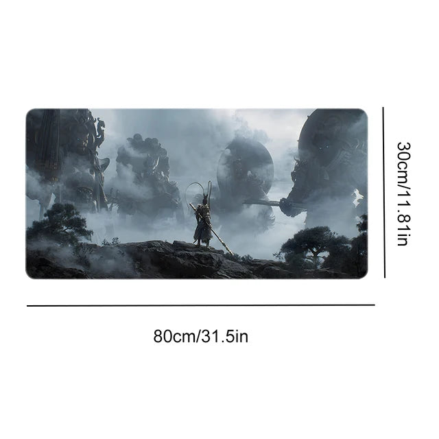 Game Black Myth WuKong Desk Mat for Keyboard and Mouse Large Keyboard Mouse Pad Non-Slip Desk Protecor Mat PC Gaming Accessories