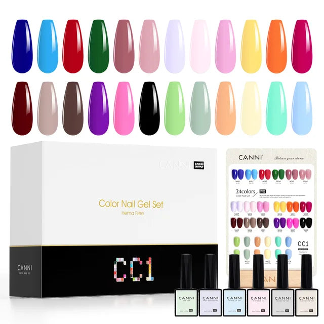 HEMA FREE Nail Gel Polish VIP Kit Color Card VENALISA CANNI Color Gel Professional Soak Off UV LED Nail Gel Varnish Learner Set